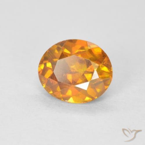 Sfalerite Arancio Terra naturale da 1.19 ct, Ovale, VS-SI