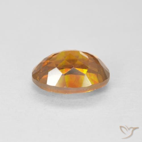 Sfalerite Medium Dark-Orange naturale da 1.91 ct, Ovale, VS-SI