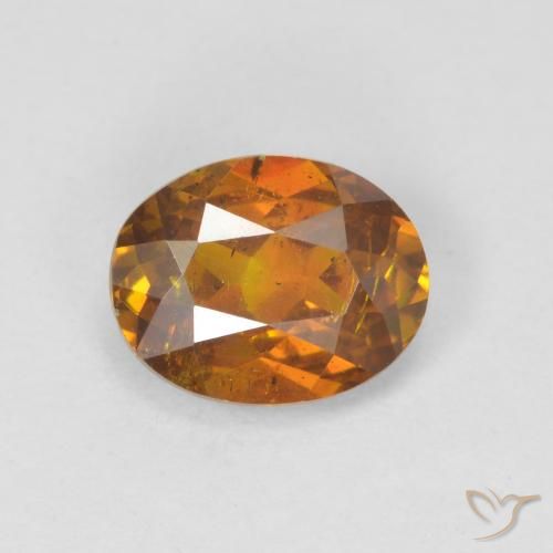 Sfalerite Arancione marroncino naturale da 1.71 ct, Ovale, VS-SI