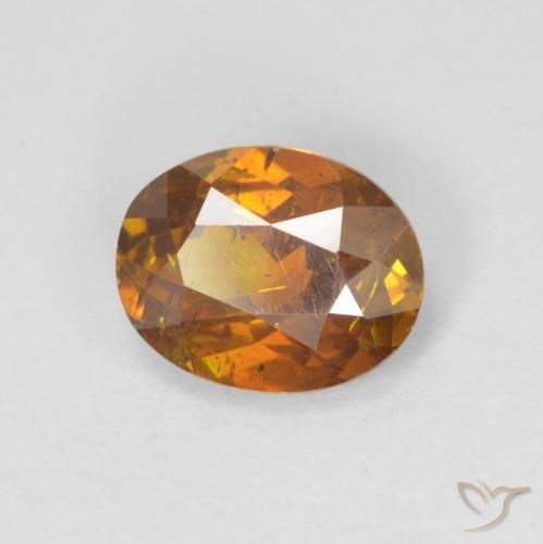 Sfalerite Arancione marroncino naturale da 1.71 ct, Ovale, VS-SI