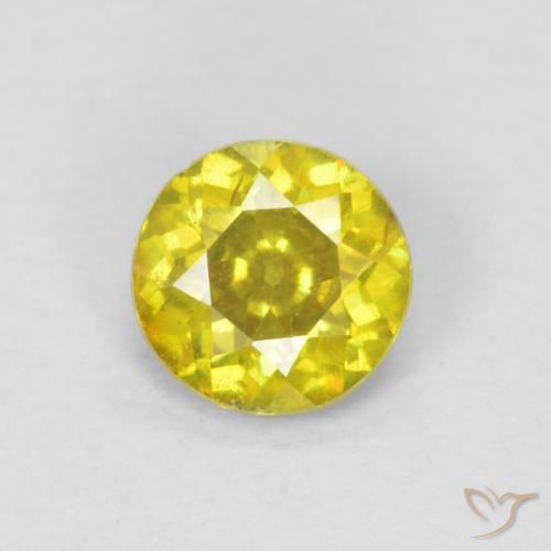 0.47ct Naturale Giallo brunastro Sfalerite, Rotondo, SI-I1