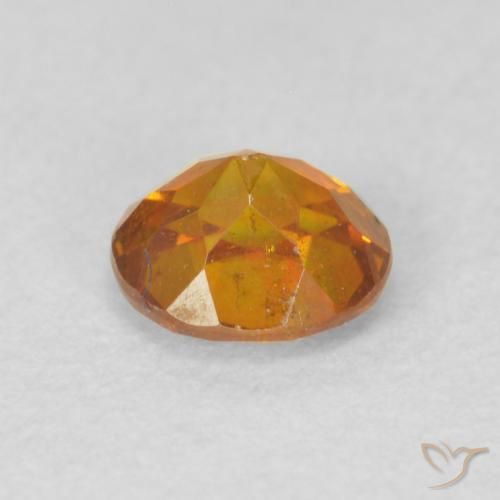 Sfalerite Albicocca Arancia naturale da 0.61 ct, Rotondo, VS-SI