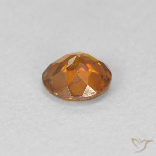 Sfalerite Marrone arancio naturale da 0.40 ct, Rotondo, VS-SI