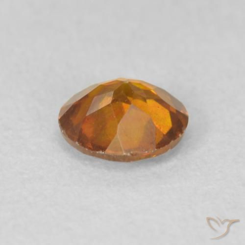 Sfalerite Marrone arancio naturale da 0.47 ct, Rotondo, VS-SI