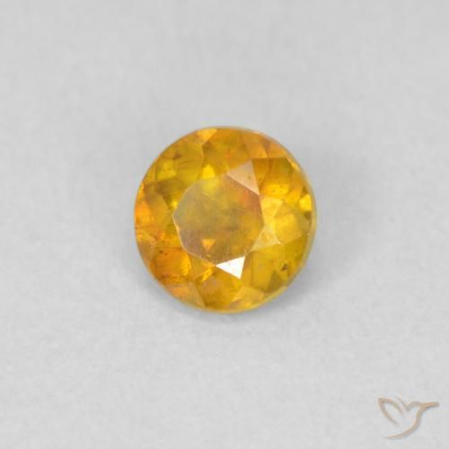 Sfalerite Dorato scuro naturale da 0.34 ct, Rotondo, VS-SI