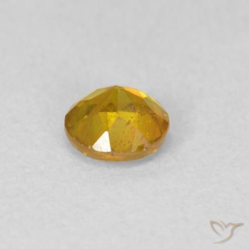 Sfalerite Dorato scuro naturale da 0.34 ct, Rotondo, VS-SI