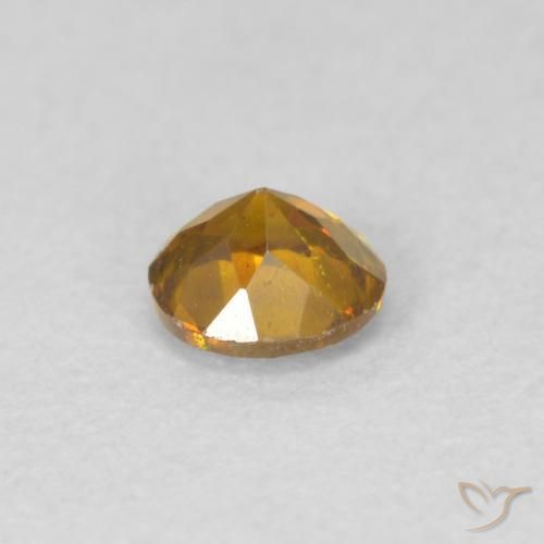 Sfalerite Arancio Medio naturale da 0.36 ct, Rotondo, VS-SI