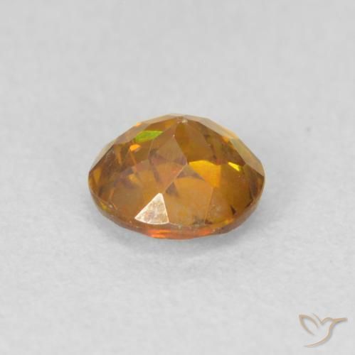 Sfalerite Marrone arancio naturale da 0.58 ct, Rotondo, VS-SI