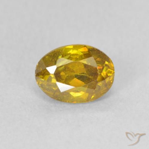 0.83ct Naturale Oro profondo Sfalerite, Ovale, VS-SI