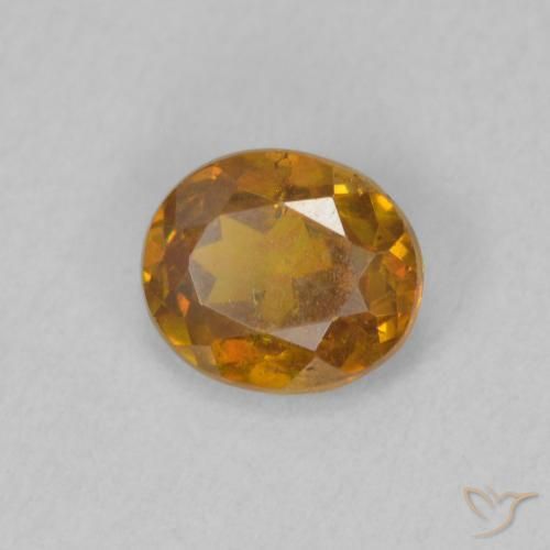 Sfalerite Arancione marroncino naturale da 0.74 ct, Ovale, VS-SI