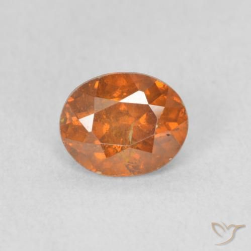 0.82ct Naturale Arancione scuro Sfalerite, Ovale, SI
