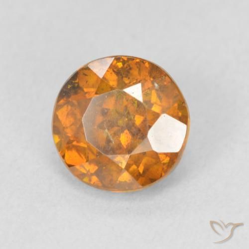 Sfalerite Marrone arancio naturale da 1.37 ct, Rotondo, VS-SI
