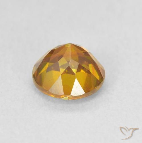Sfalerite Arancione brillante naturale da 1.06 ct, Rotondo, VS-SI