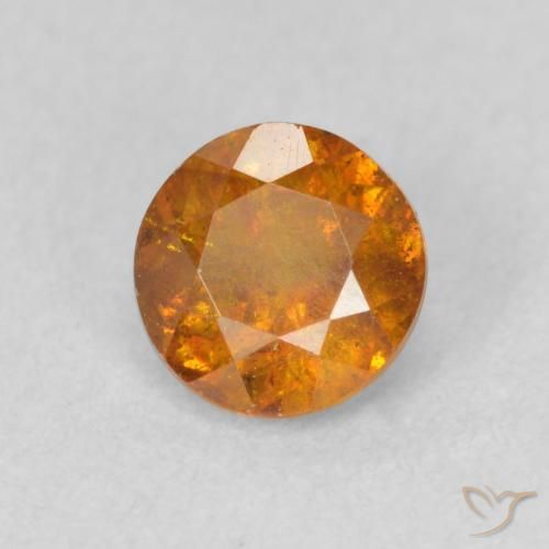 Sfalerite Marrone arancio naturale da 0.71 ct, Rotondo, SI