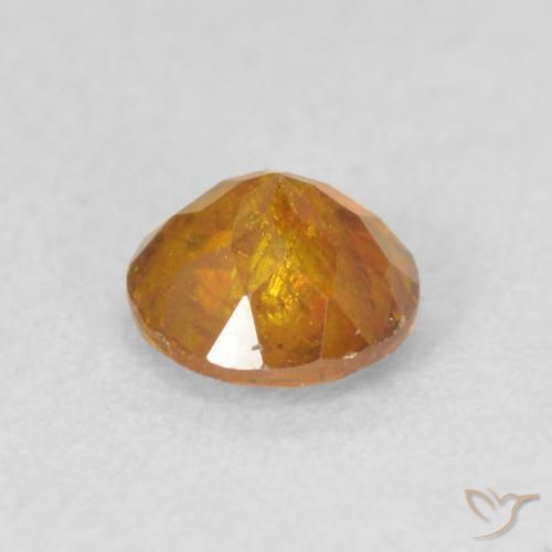 Sfalerite Marrone arancio naturale da 0.71 ct, Rotondo, SI