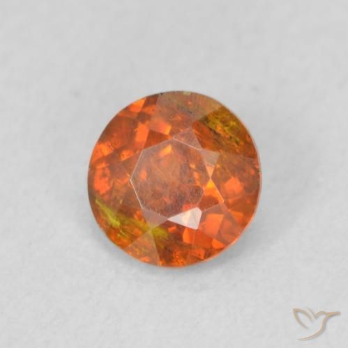 Sfalerite Arancia Terrosa naturale da 0.52 ct, Rotondo, SI