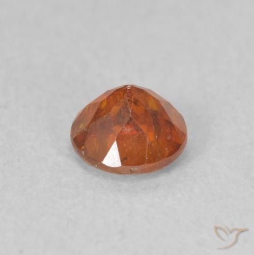 Sfalerite Arancione marroncino naturale da 0.48 ct, Rotondo, SI