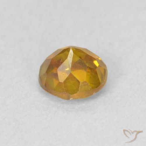 Sfalerite Arancione-Oro naturale da 0.53 ct, Rotondo, SI