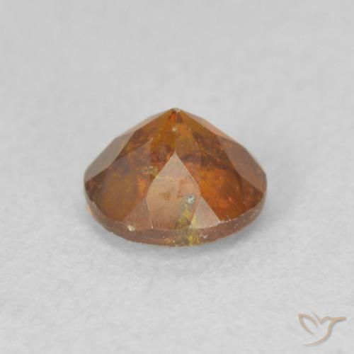 Sfalerite Arancione scuro naturale da 0.65 ct, Rotondo, SI