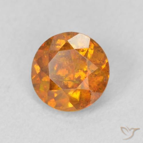 Sfalerite Marrone arancio naturale da 0.78 ct, Rotondo, SI