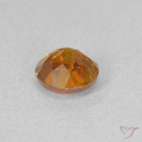 Sfalerite Arancione scuro naturale da 0.44 ct, Rotondo, SI