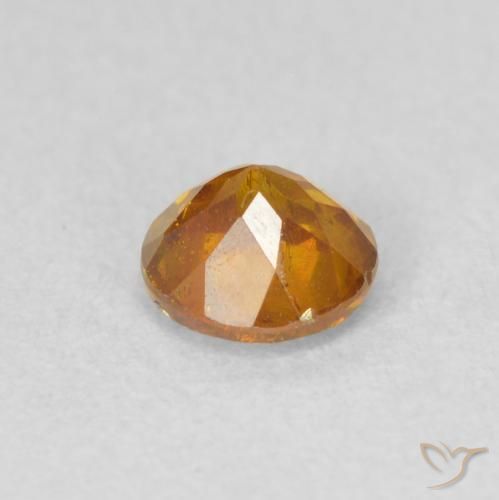 Sfalerite Arancio Medio naturale da 0.50 ct, Rotondo, SI