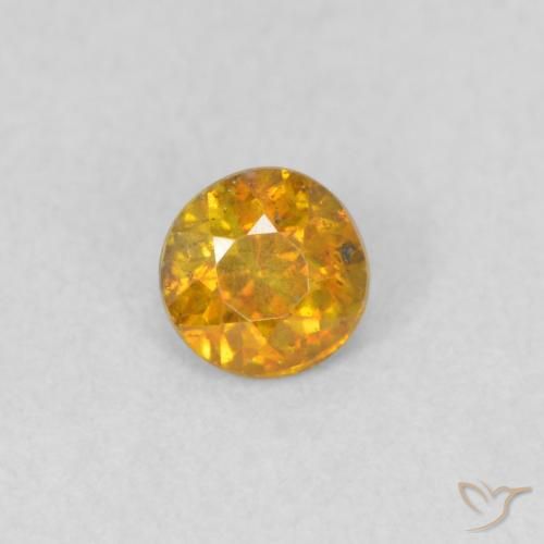 0.27ct Naturale Oro medio Sfalerite, Rotondo, SI