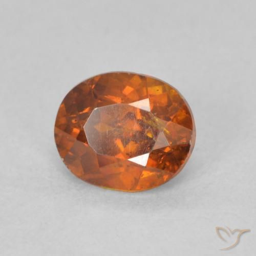 Sfalerite Arancione scuro naturale da 0.93 ct, Ovale, VS-SI