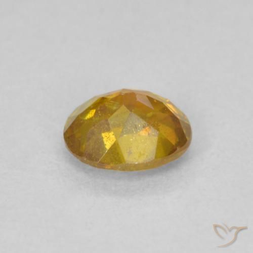 Sfalerite Medium Light-Orange naturale da 0.62 ct, Ovale, VS-SI