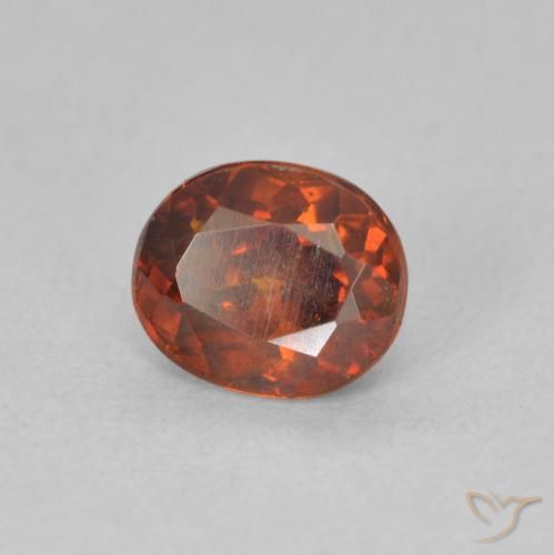 Sfalerite Arancione rossastra naturale da 1.42 ct, Ovale, SI