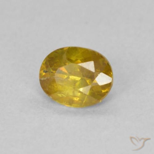 Sfalerite Giallo brunastro naturale da 0.52 ct, Ovale, VS-SI