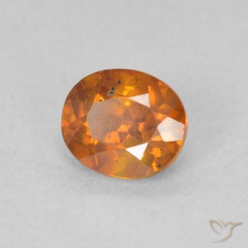 Sfalerite Arancio Medio naturale da 0.66 ct, Ovale, SI