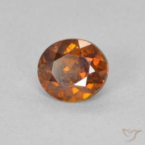 Sfalerite Arancio Medio naturale da 0.68 ct, Ovale, VS-SI