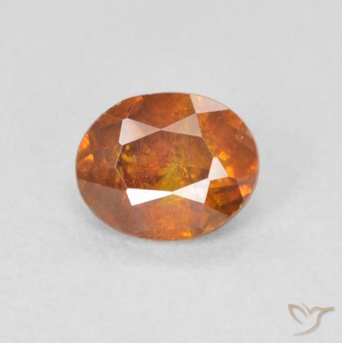 Sfalerite Arancione marroncino naturale da 0.68 ct, Ovale, SI