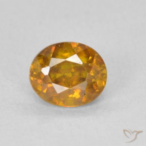 Sfalerite Marrone dorato naturale da 0.89 ct, Ovale, VS-SI