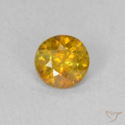 0.29ct Naturale Arancione marroncino Sfalerite, Rotondo, SI