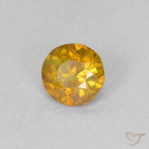 Sfalerite Arancione marroncino naturale da 0.29 ct, Rotondo, SI