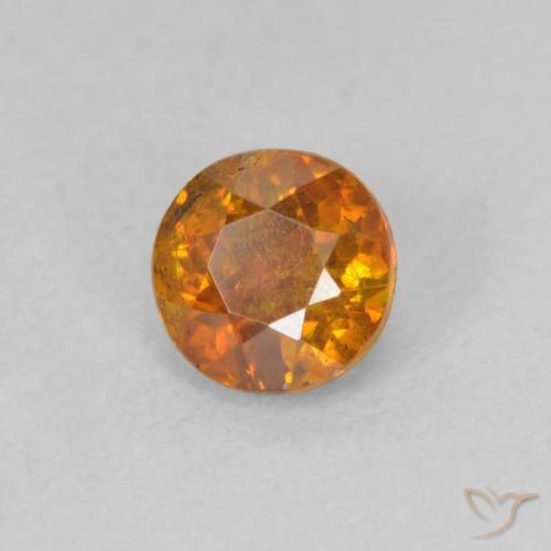 Sfalerite Marrone arancio naturale da 0.81 ct, Rotondo, SI