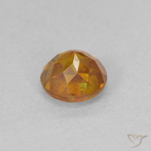 Sfalerite Marrone arancio naturale da 0.81 ct, Rotondo, SI