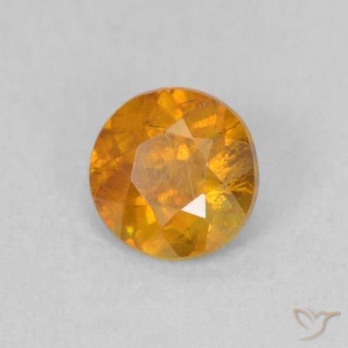 Sfalerite Miele arancione naturale da 0.42 ct, Rotondo, SI