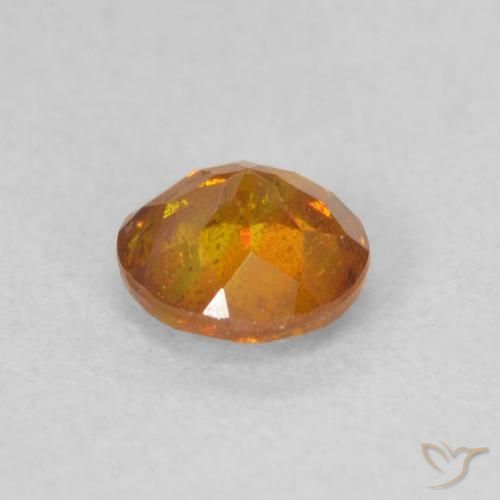Sfalerite Arancio Terra naturale da 0.49 ct, Rotondo, SI