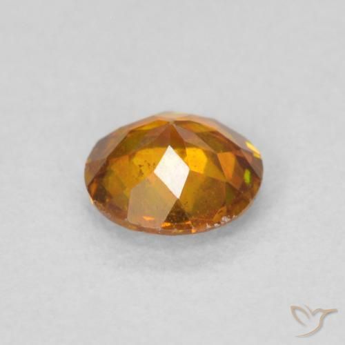 Sfalerite Arancione scuro naturale da 0.47 ct, Rotondo, SI