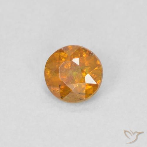 Sfalerite Arancio Terra naturale da 0.24 ct, Rotondo, SI