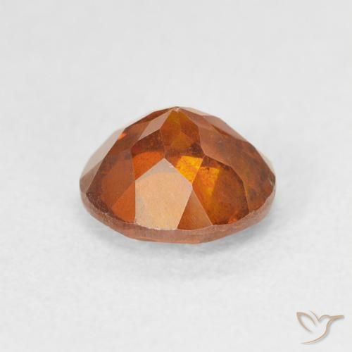 Sfalerite Arancione scuro naturale da 1.28 ct, Taglio rotondo, VS-SI