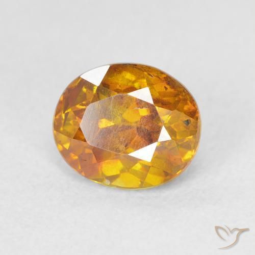 Sfalerite Arancione scuro naturale da 1.46 ct, Ovale, VS-SI