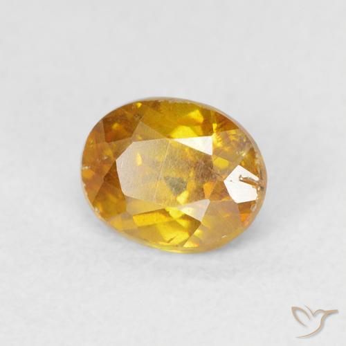 Sfalerite Albicocca Arancia naturale da 0.79 ct, Ovale, VS-SI