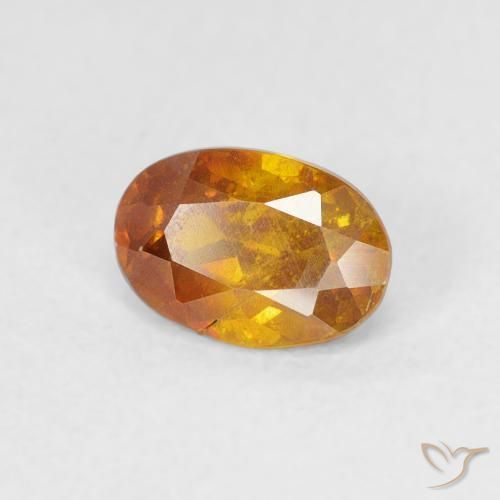 Sfalerite Arancio Medio naturale da 0.87 ct, Ovale, VS-SI