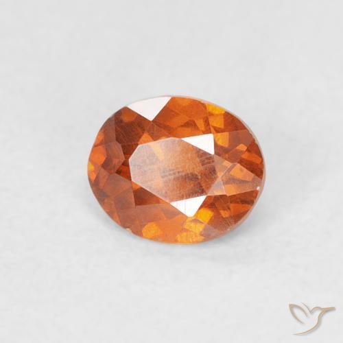 Sfalerite Arancione scuro naturale da 0.40 ct, Ovale, VS-SI