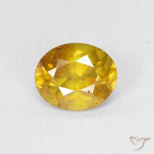 0.65ct Naturale Giallo medio Sfalerite, Ovale, VS-SI