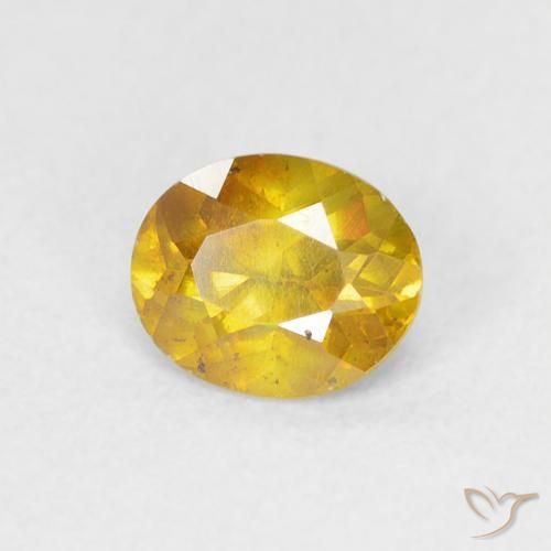 Sfalerite Giallo medio naturale da 0.65 ct, Ovale, VS-SI